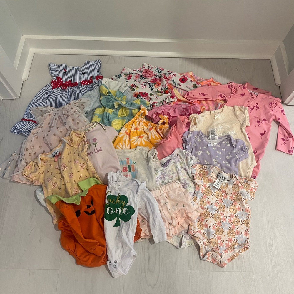20 Pc: 6-9 months Baby Girl clothing